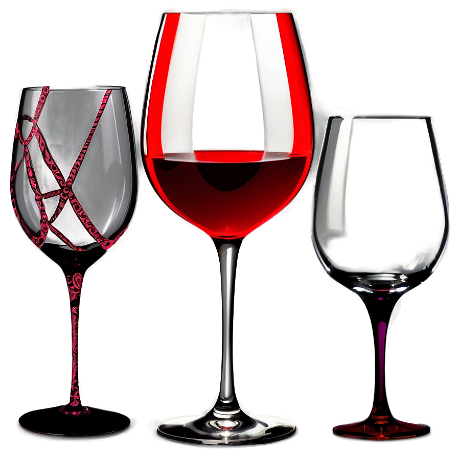 Wine Glasses With Etched Designs Png Gca