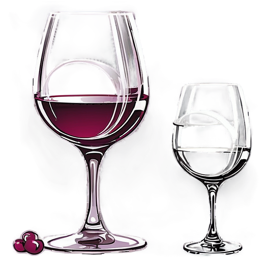 Wine Glasses With Pour Line Png 06212024