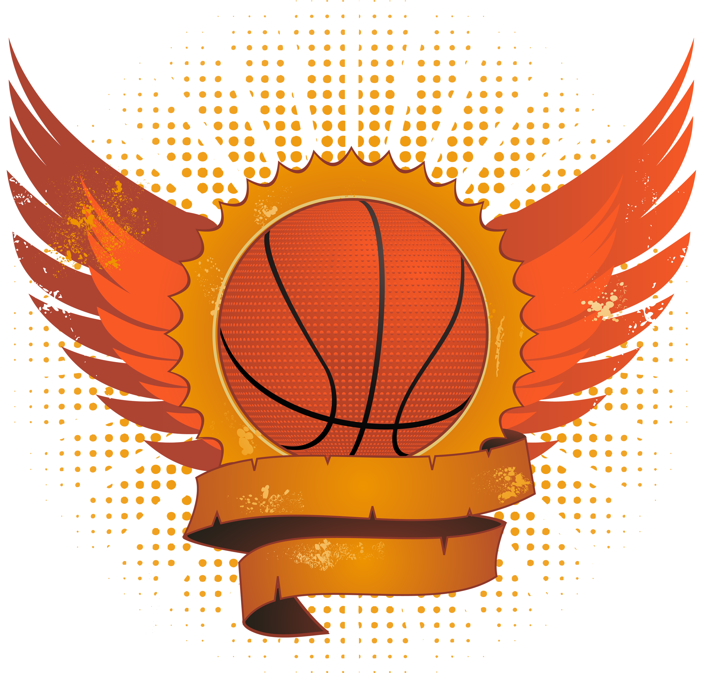 Winged Basketball Logo Design