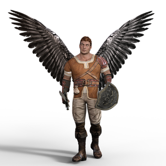 Winged Warrior Fantasy Artwork