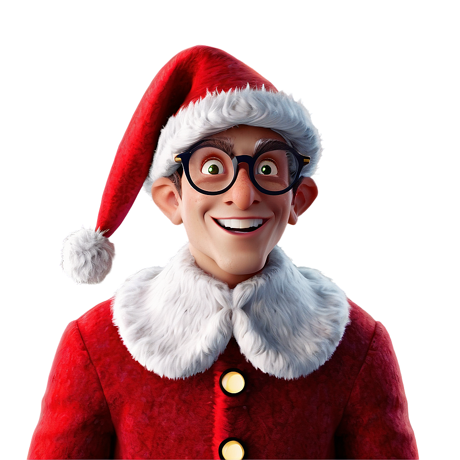 Winking Christmas Elf Png Wat19