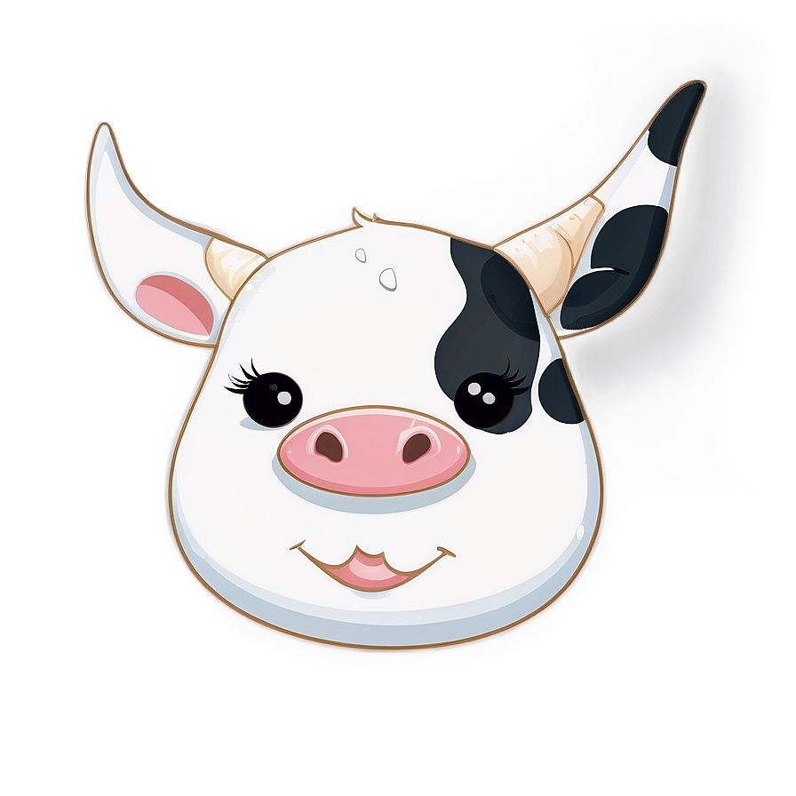 Winking Cow Face Png Dws58