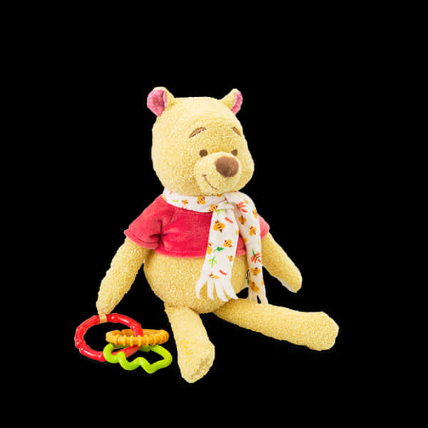 Winnie The Pooh Plush Toywith Honey Pot Rattle