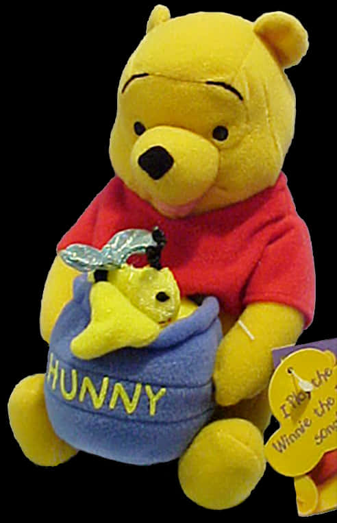 Winnie The Pooh Plush With Honey Pot