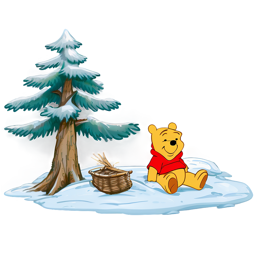 Winnie The Pooh Winter Png 05062024