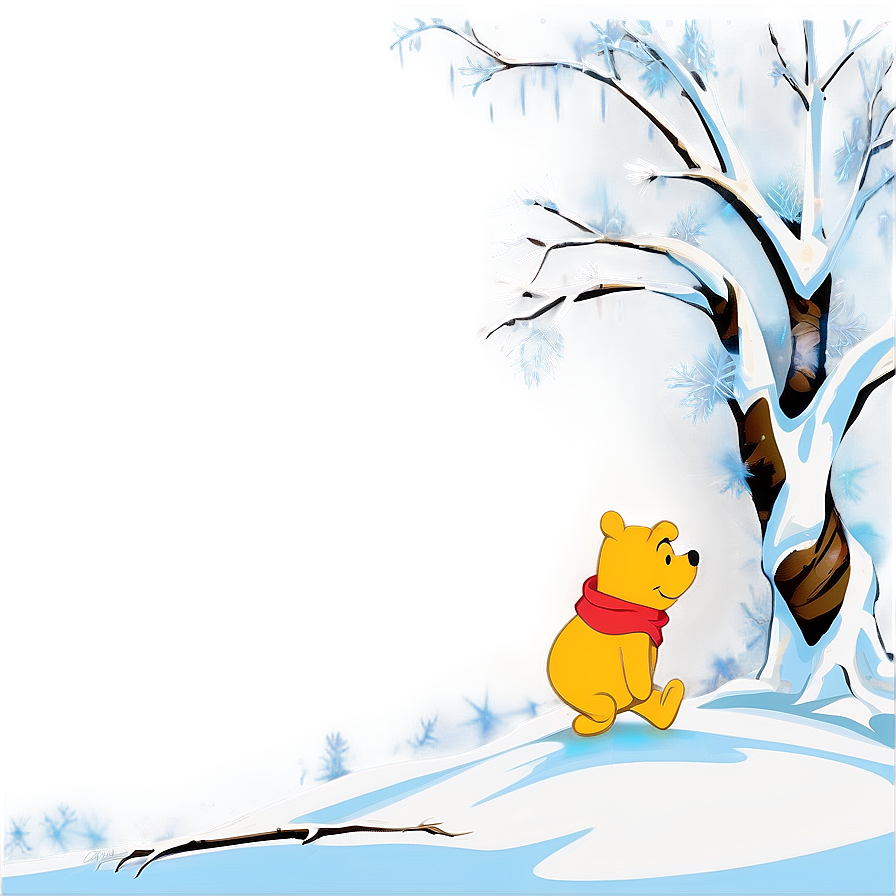 Winnie The Pooh Winter Scene Png Flp