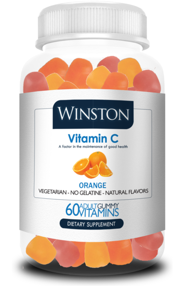 Winston Vitamin C Gummy Supplement Bottle