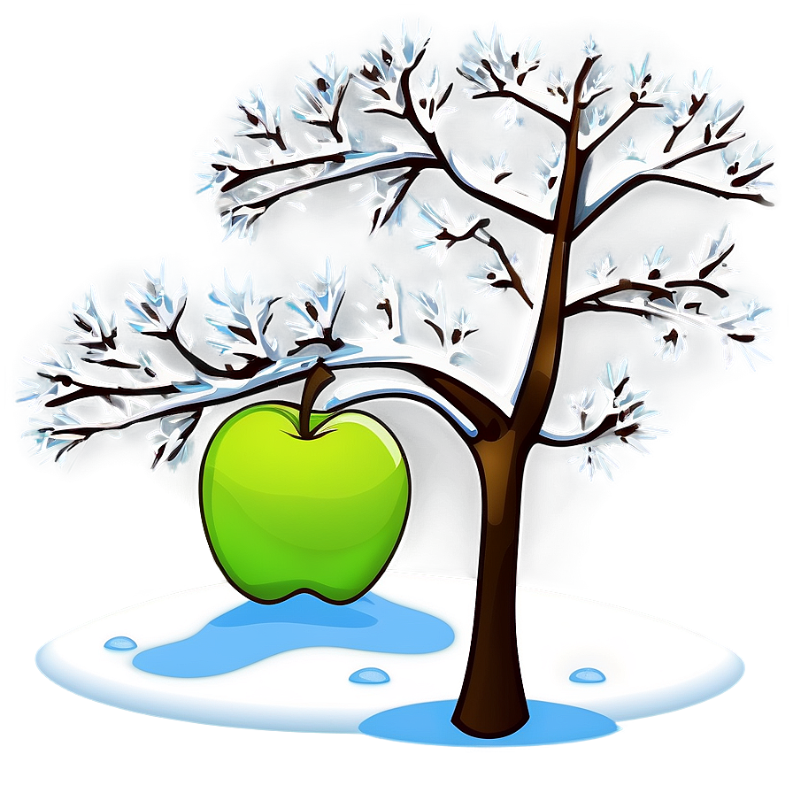 Winter Apple Cartoon Png Jep