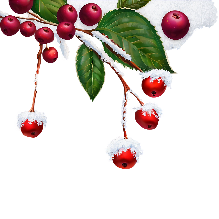 Winter Berries In Snow Png 04292024