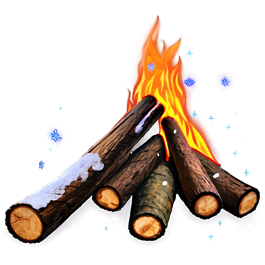 Winter Campfire Scene Png Oxo