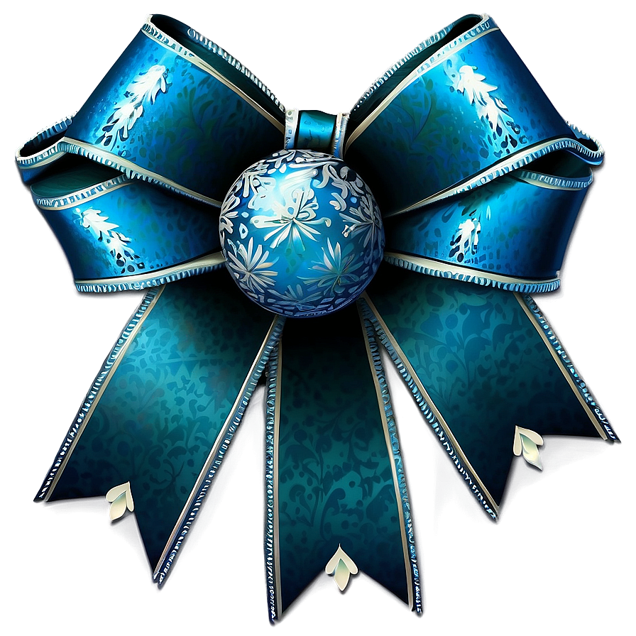 Winter Frost Gift Bow Png 06132024