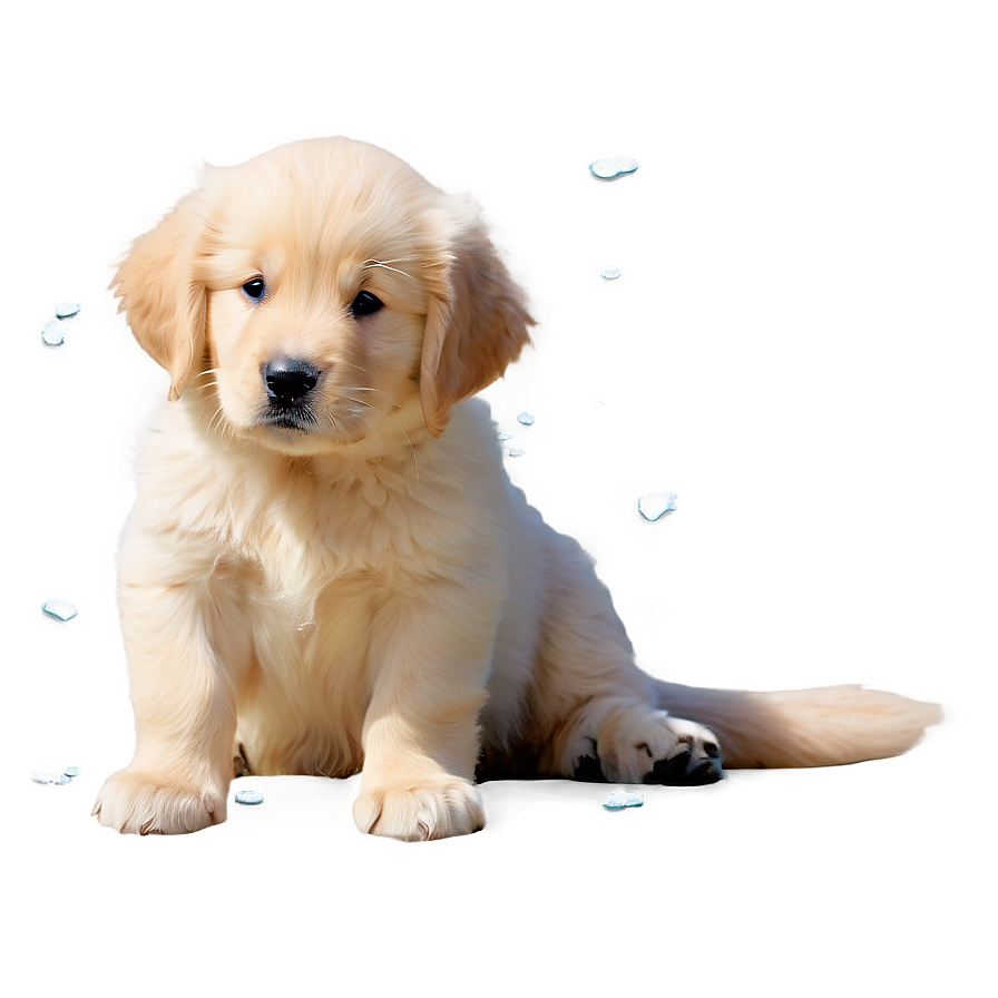 Winter Golden Retriever Puppy Png 06252024