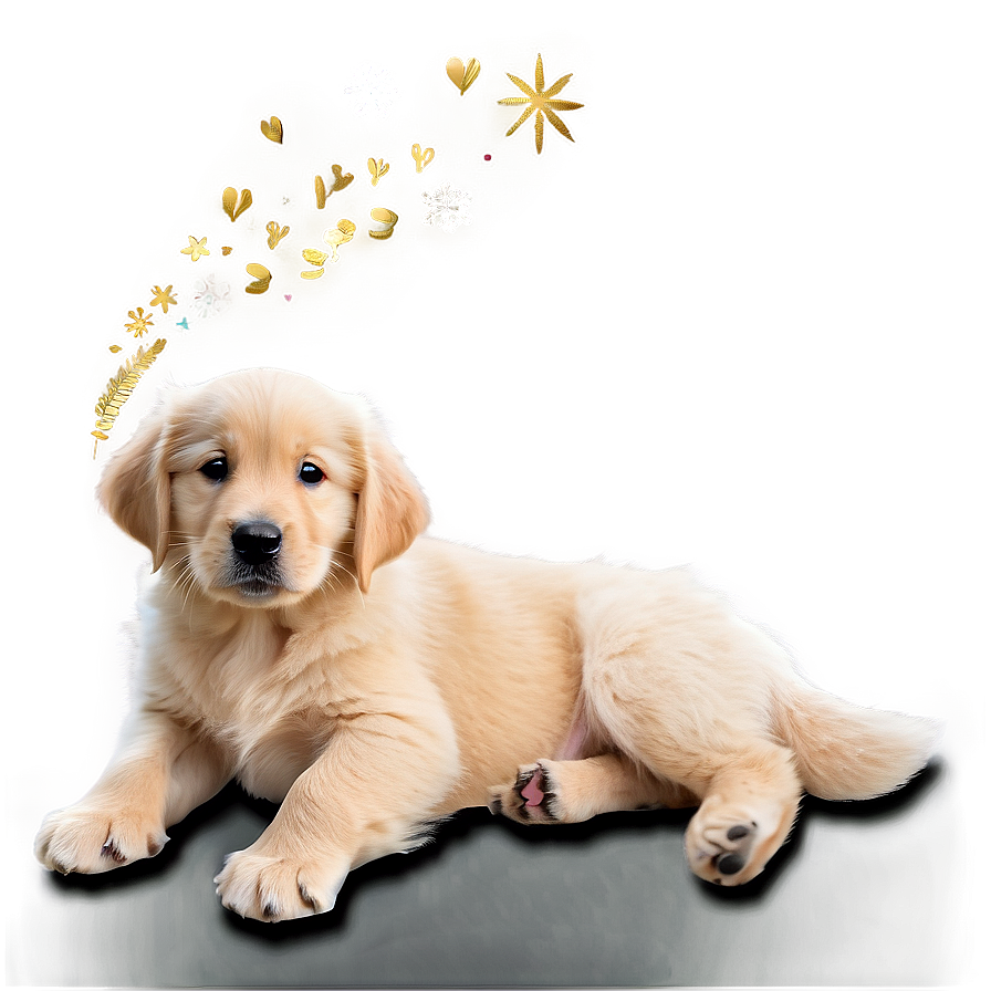 Winter Golden Retriever Puppy Png 74