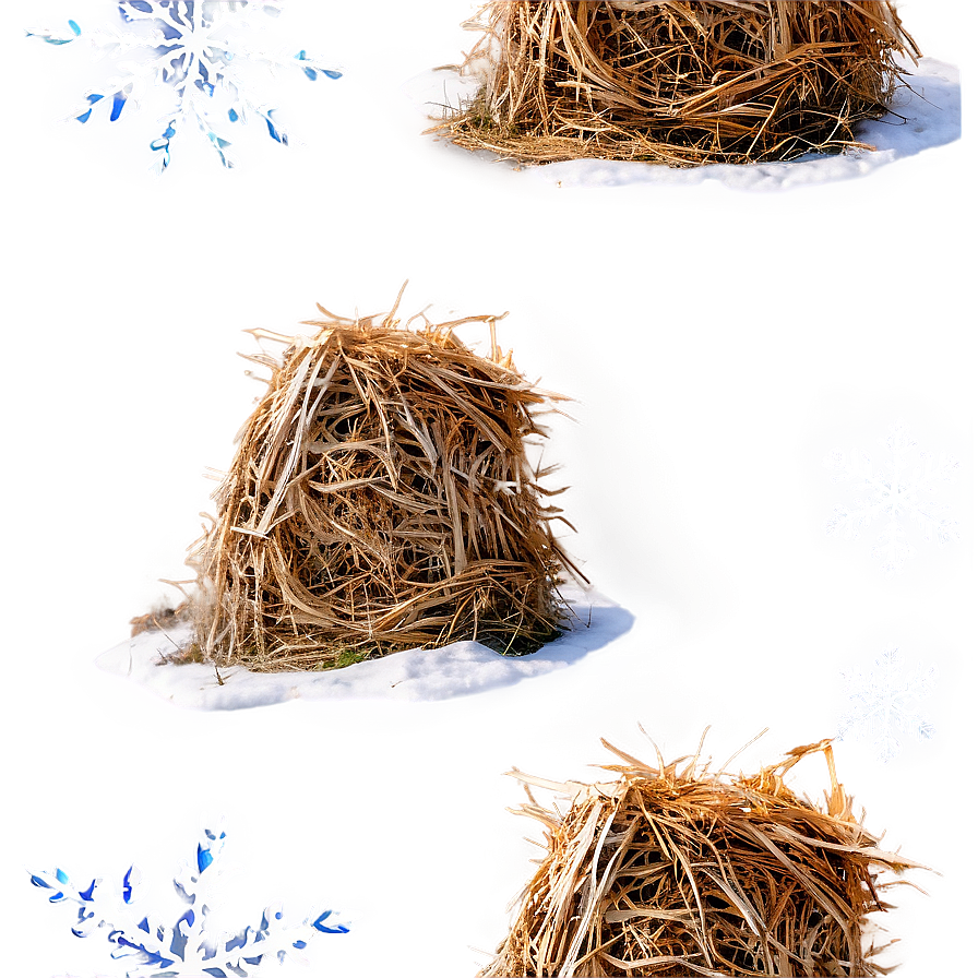 Winter Hay Stack Png 06122024