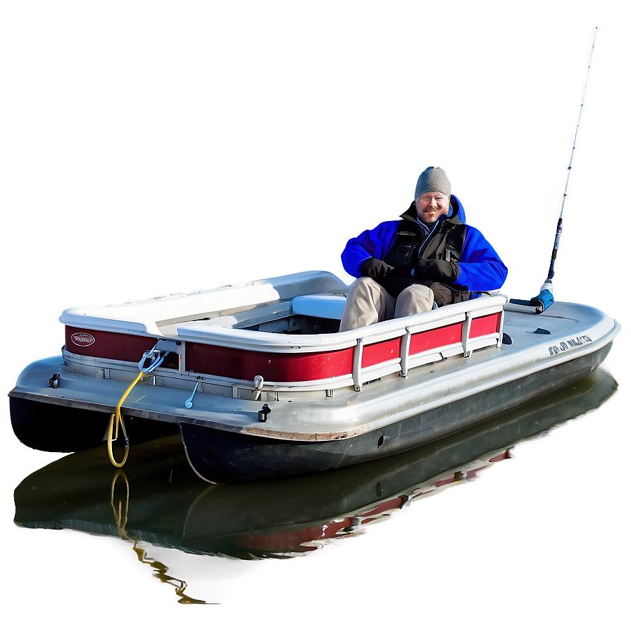 Winter Ice Fishing Pontoon Boat Png Cyi96