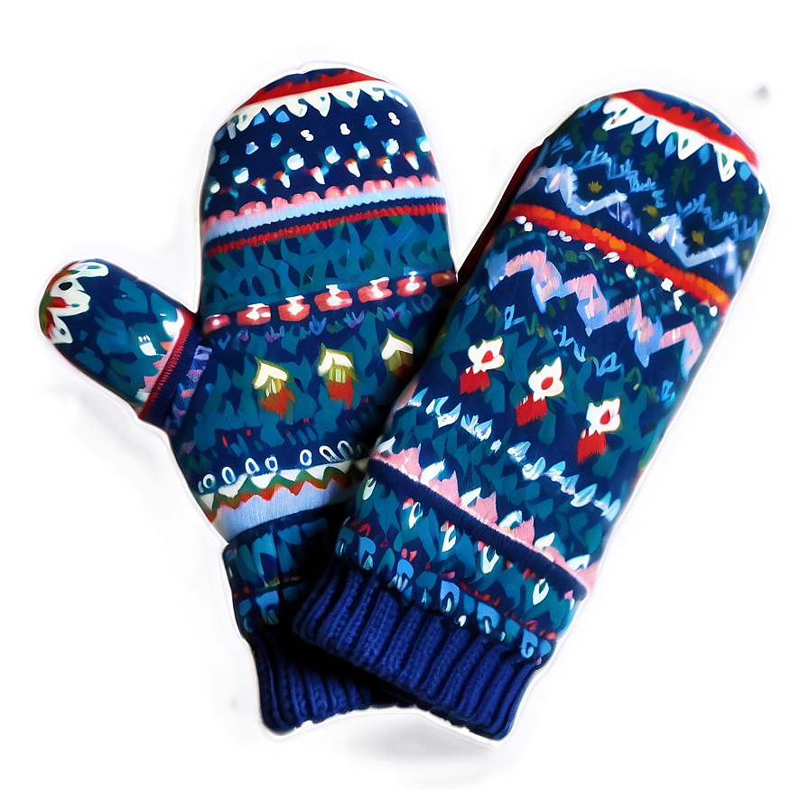 Winter Mittens Pair Png 28