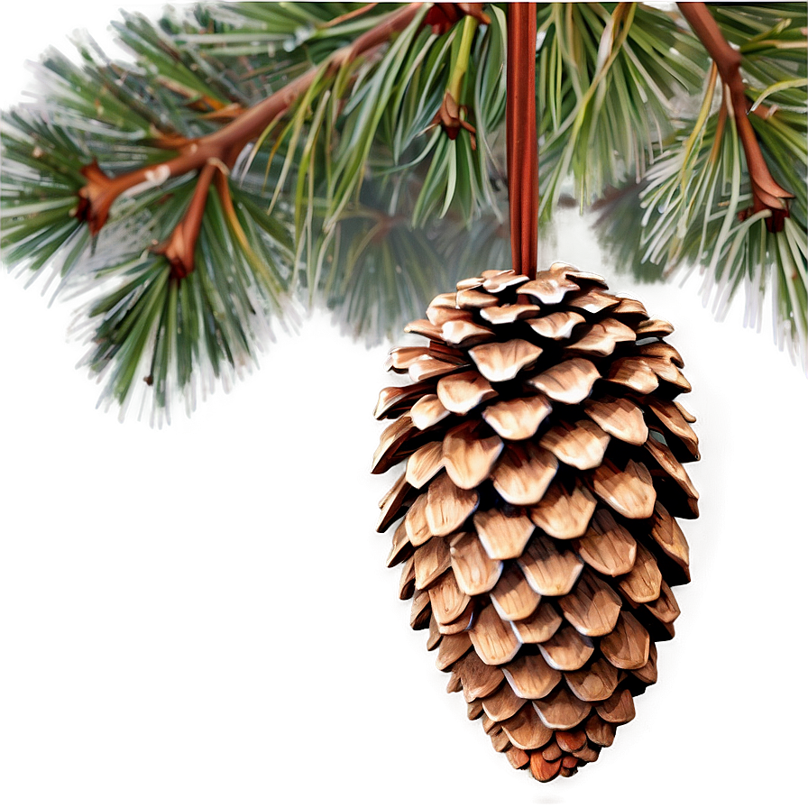 Winter Pine Cone Png Txr99