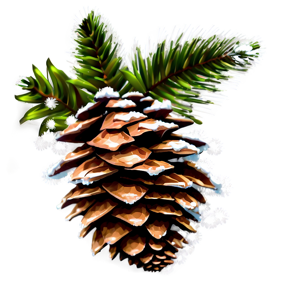 Winter Pinecone Decoration Png 06132024