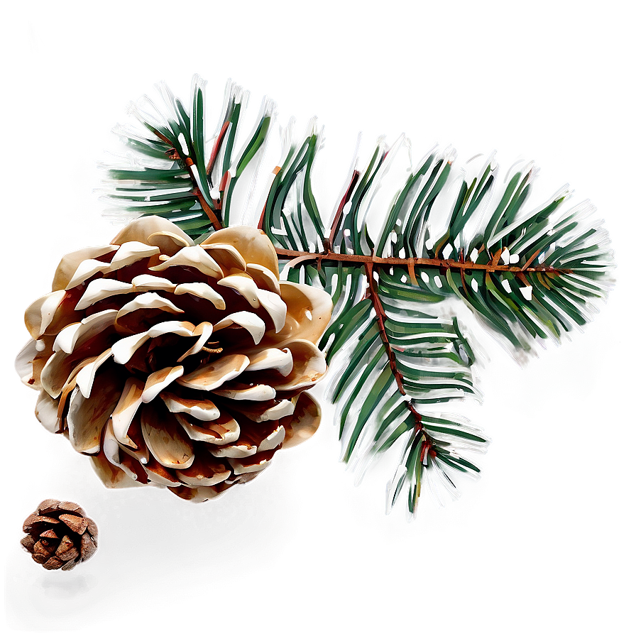 Winter Pinecone Decoration Png 06132024