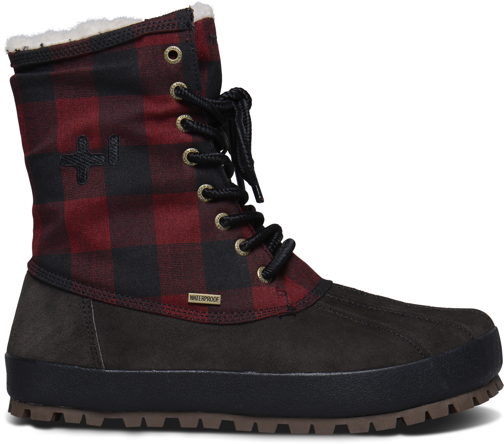 Winter Plaid Lace Up Boot