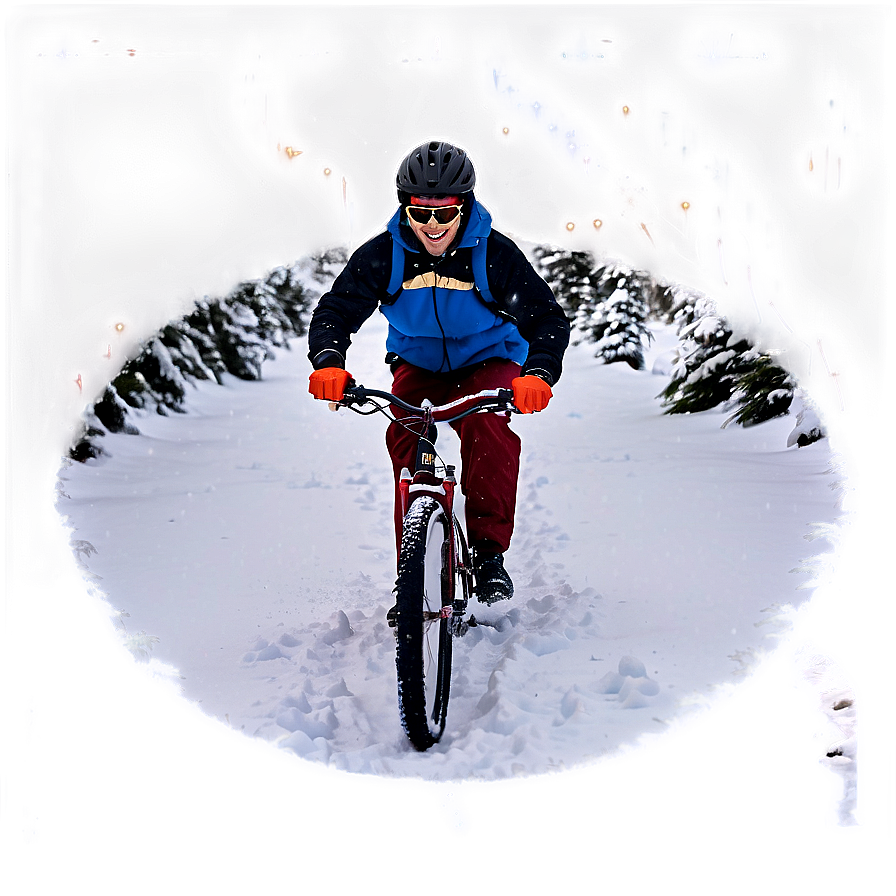 Winter Snow Biking Png Isx42