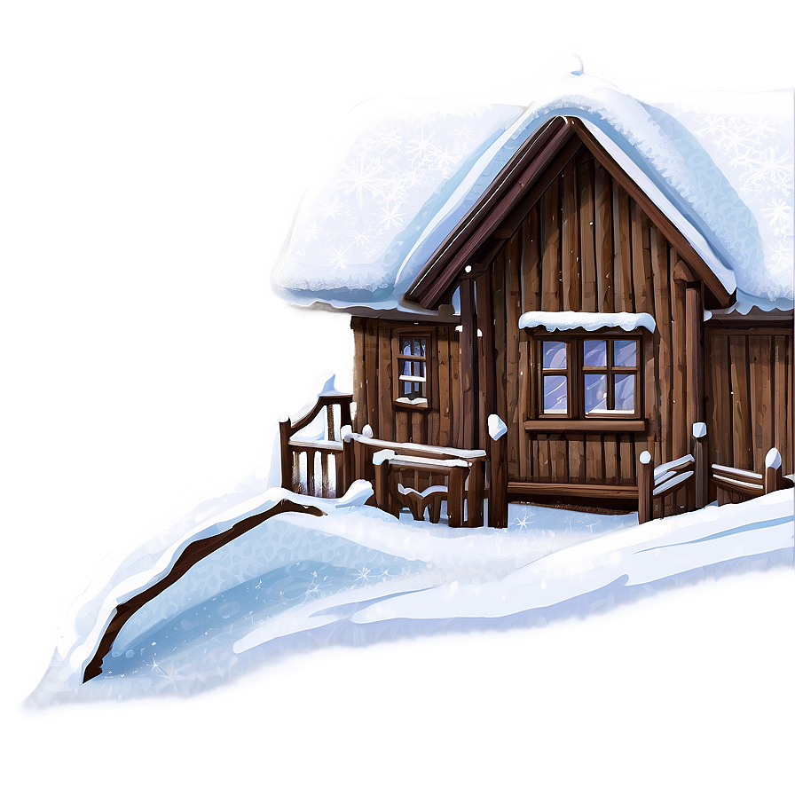 Winter Snow Cottage Png Xdc79