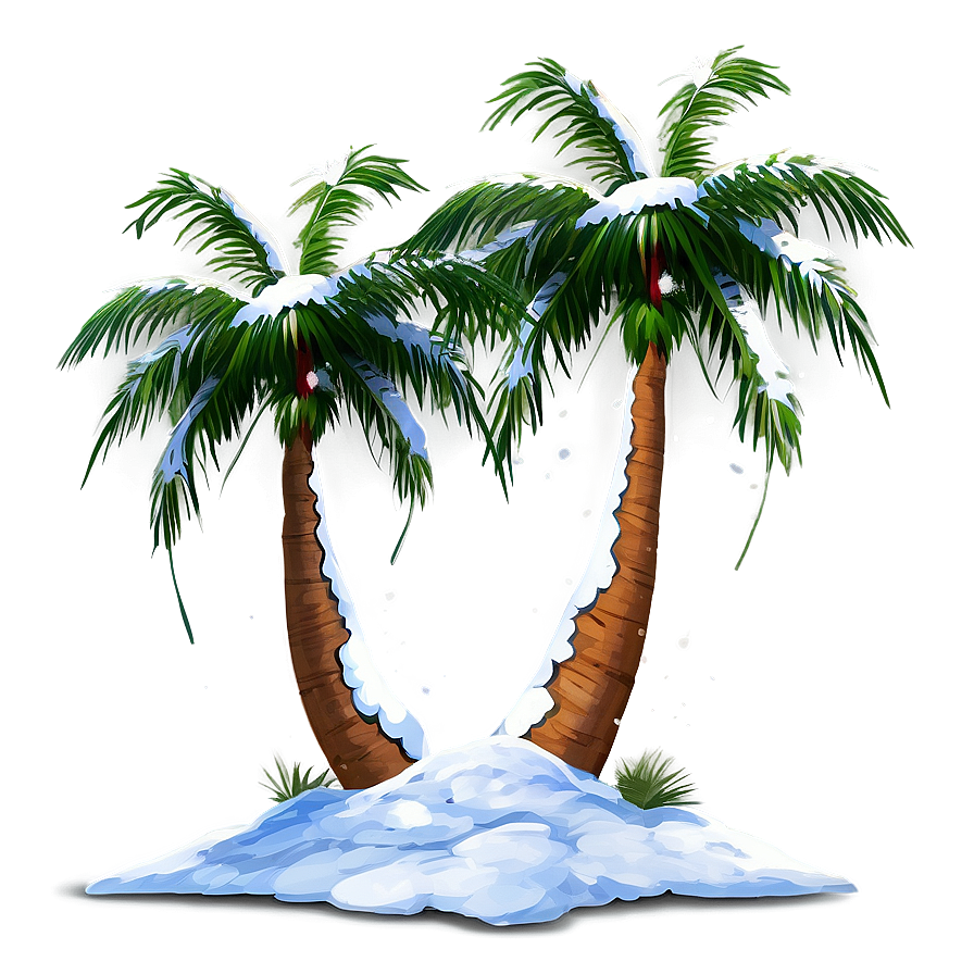 Winter Snow Palms Png 72