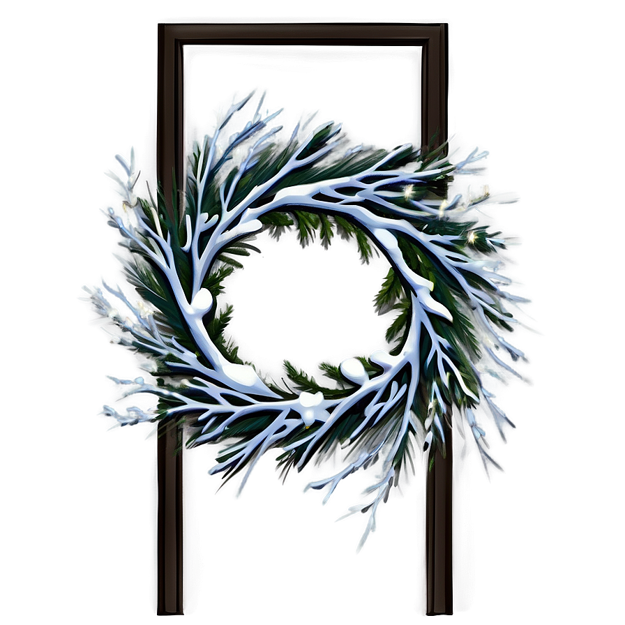 Winter Snow Wreath Png 05242024