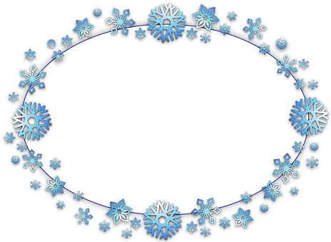 Winter Snowflake Frame