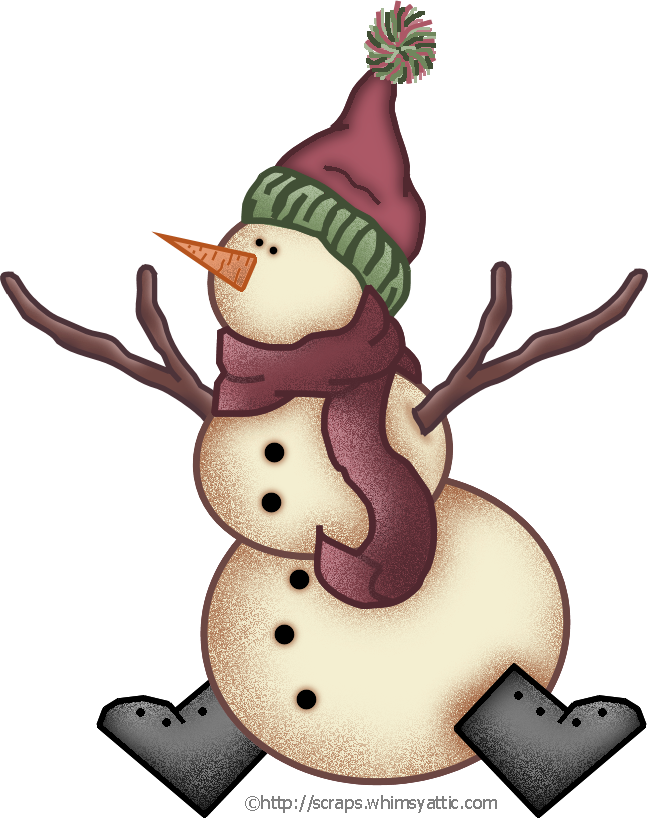 Winter Snowman Cartoon Clipart