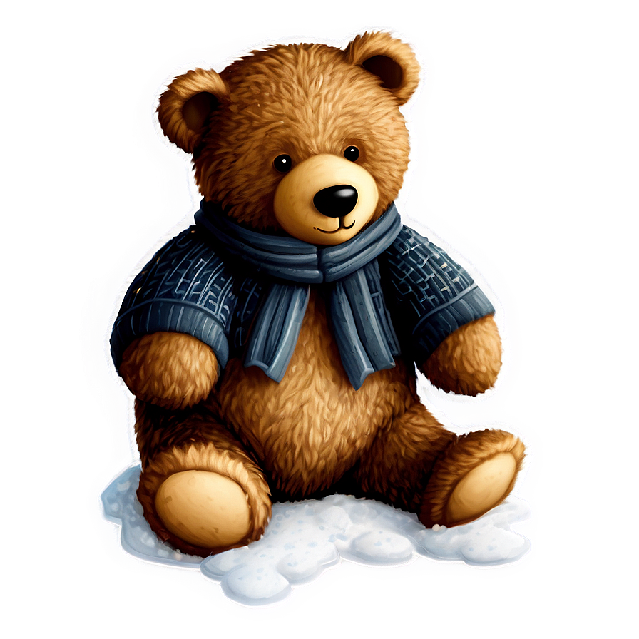 Winter Teddy Bear Clipart Png 06282024