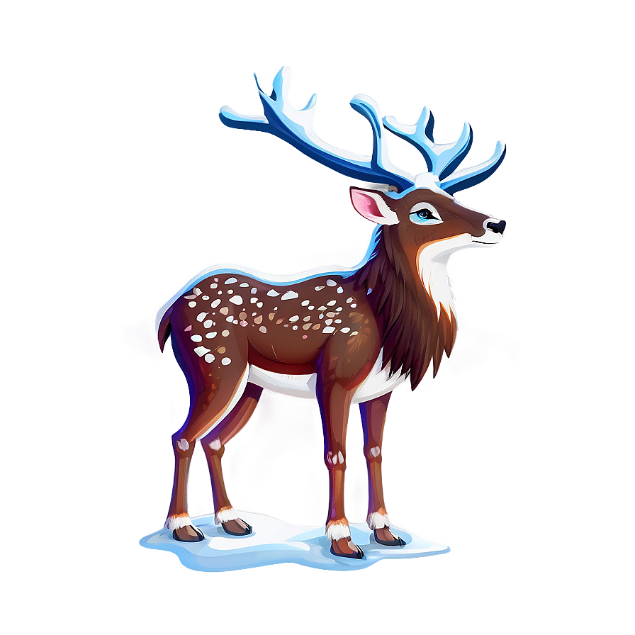 Winter Themed Cartoon Animal Png 06252024