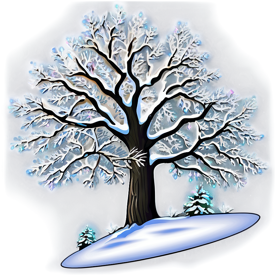 Winter Wonderland Tree Scene Png 17