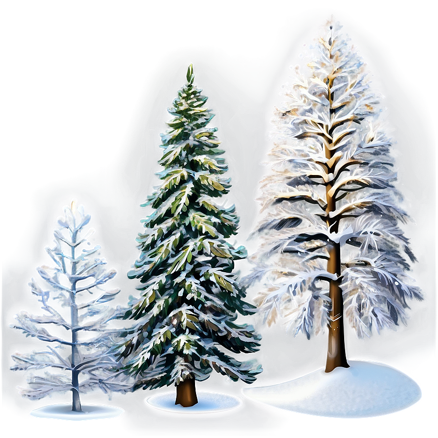 Winter Wonderland Trees Png Lhy