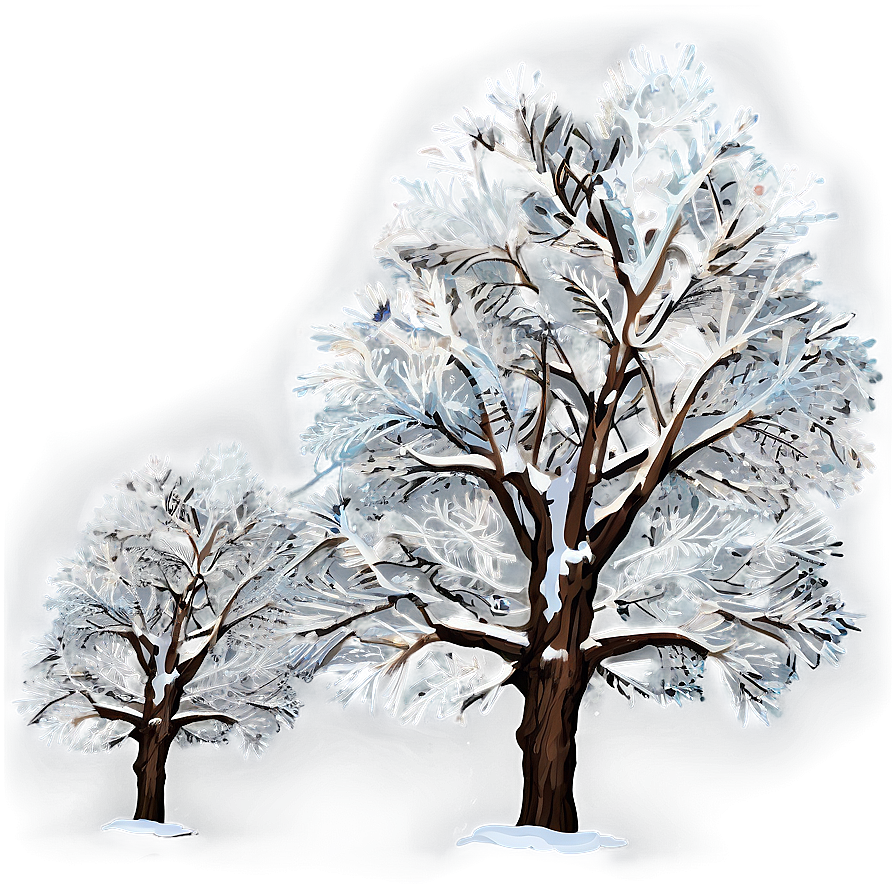 Wintery Snow Trees Png Nfv