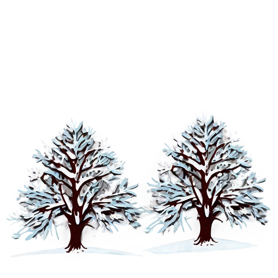 Wintery Snow Trees Png Yjb62