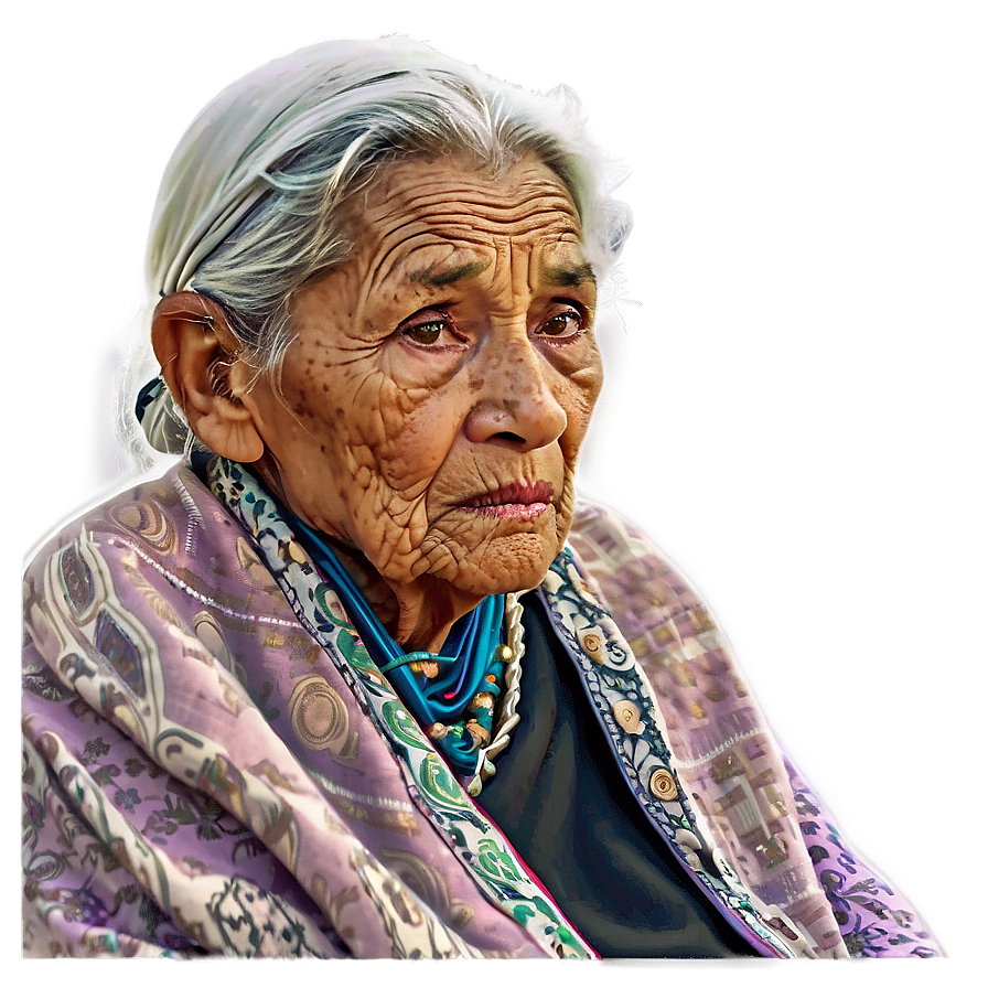 Wise Old Woman Illustration Png Akt70