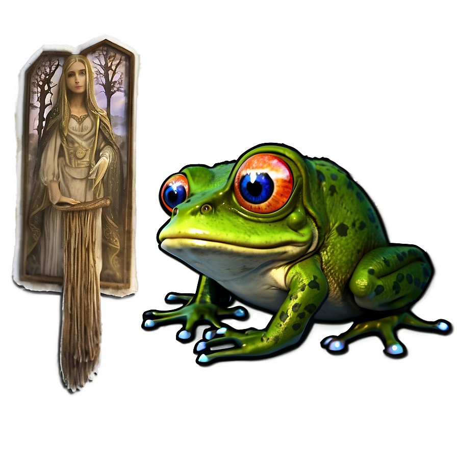 Witch And Frog Png 06212024