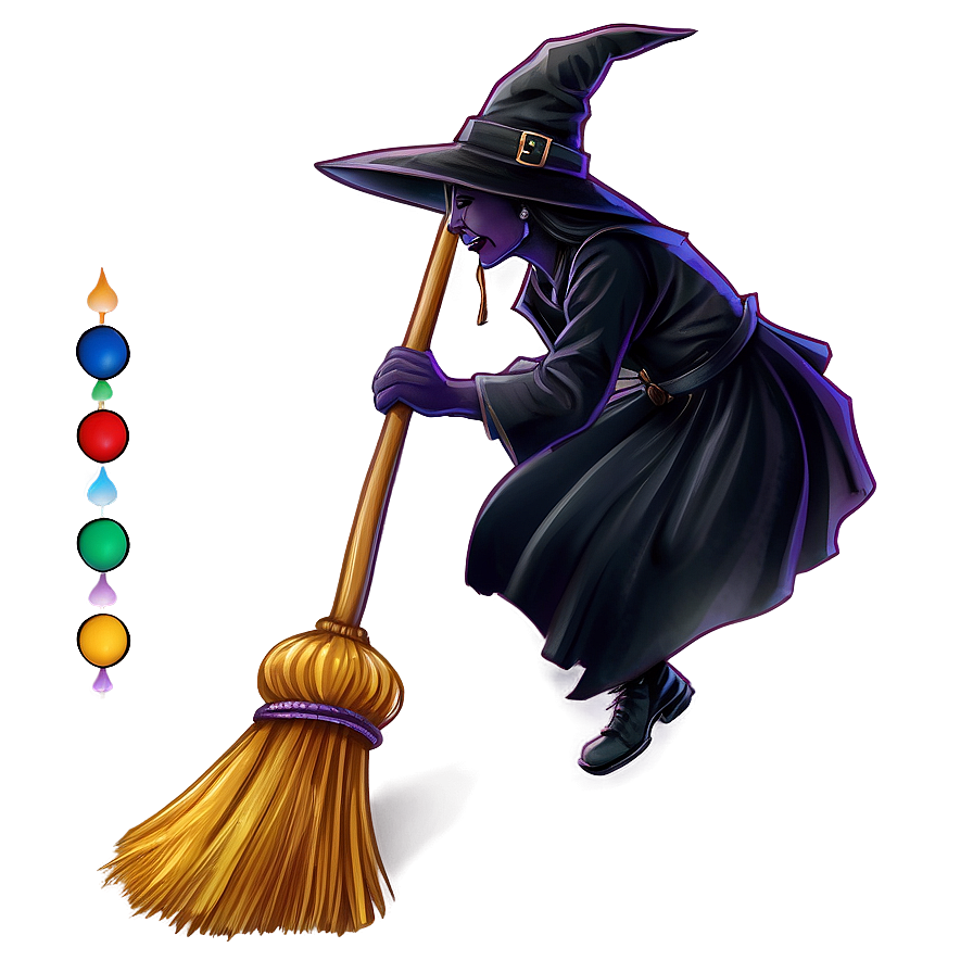 Witch Broomstick Png 06292024