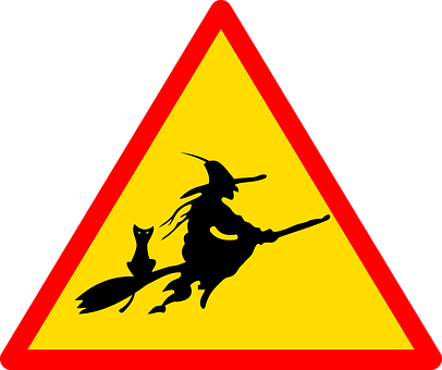 Witch Caution Sign