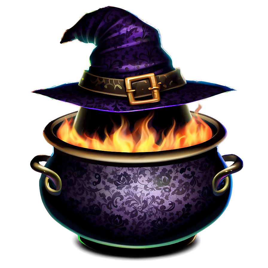 Witch Hat And Cauldron Png 20