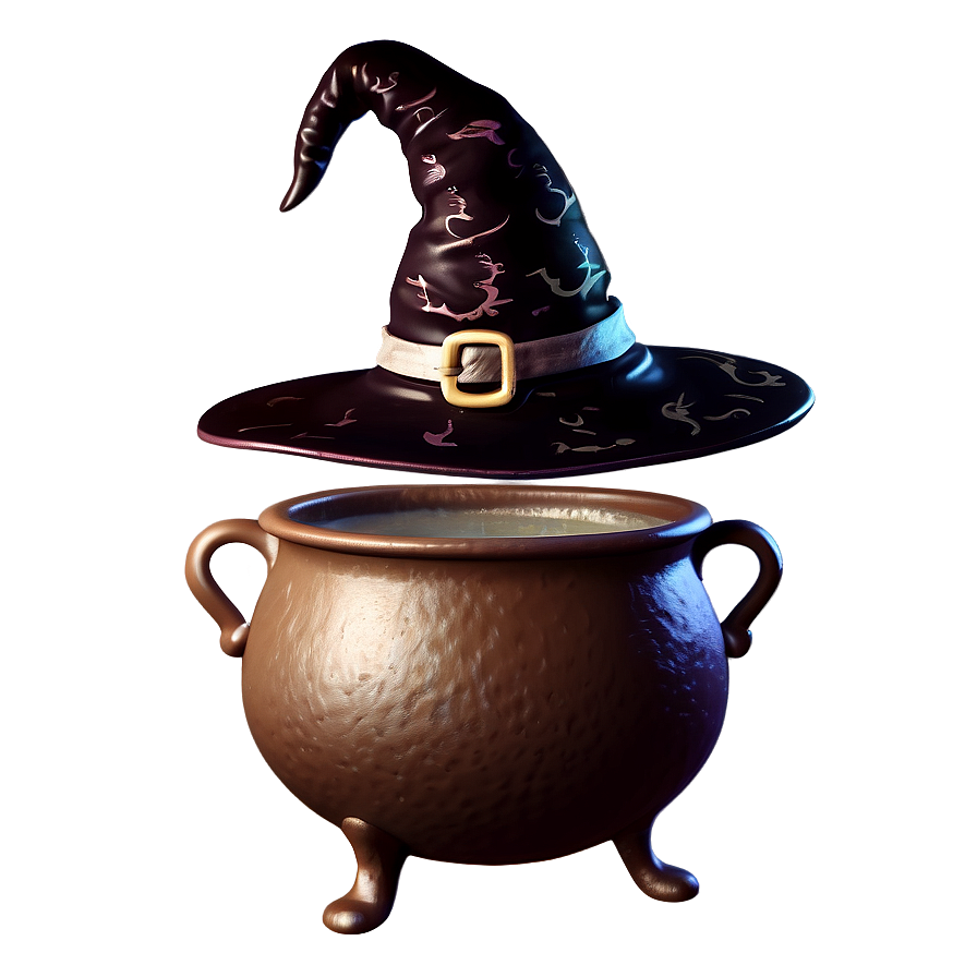 Witch Hat And Cauldron Png Sve40