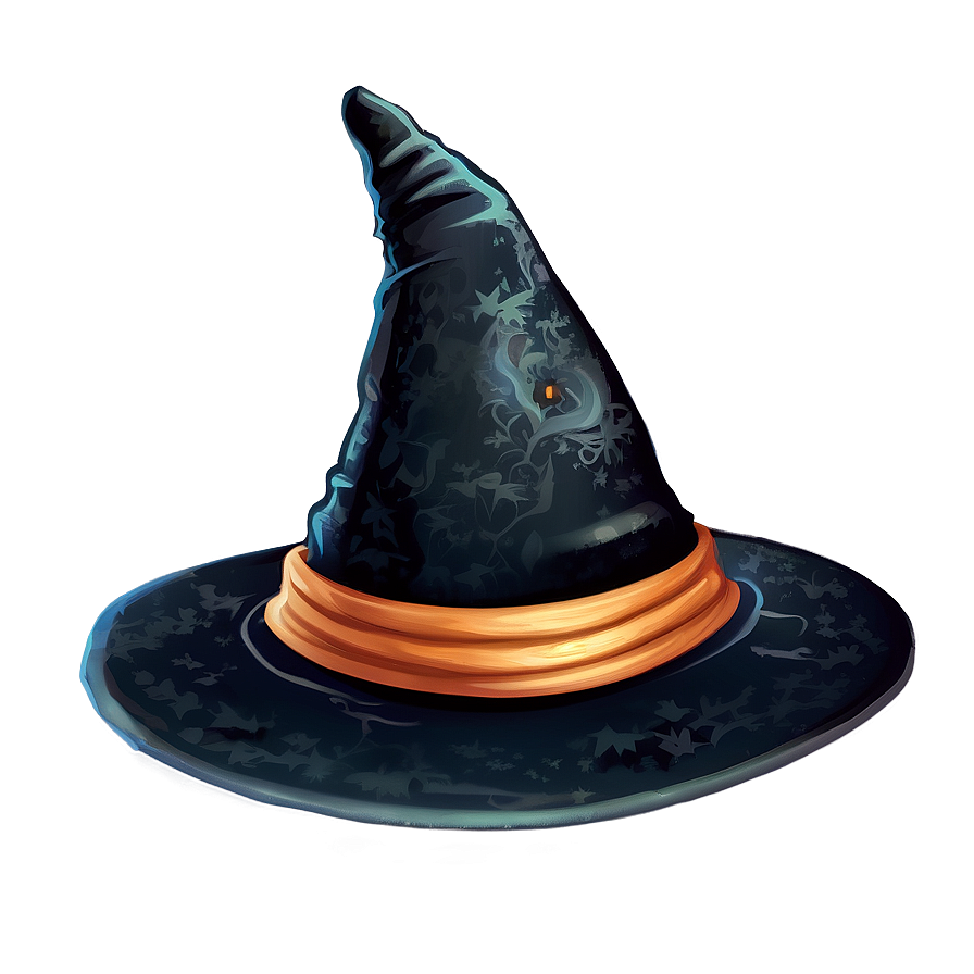 Witch Hat With Broom Png 05252024