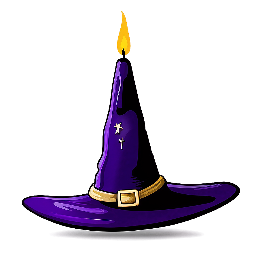 Witch Hat With Candles Png Sjf97