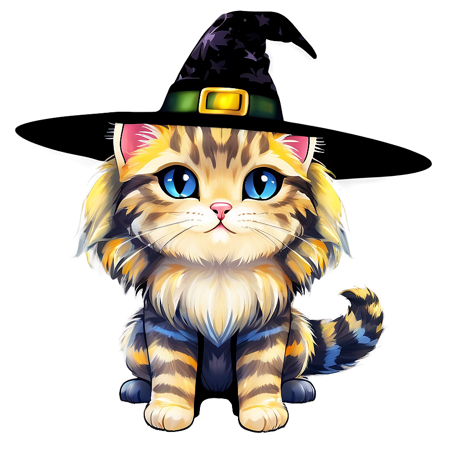Witch Hat With Cat Png 90