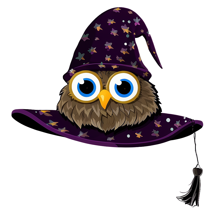 Witch Hat With Owls Png 72