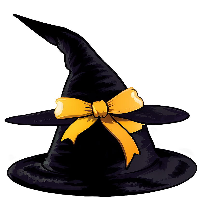 Witch Hat With Ribbon Png 06292024