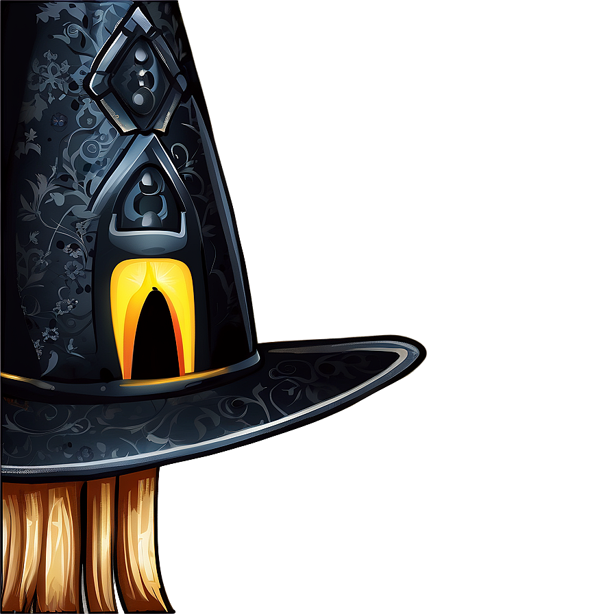 Witch Hat With Scrolls Png 59