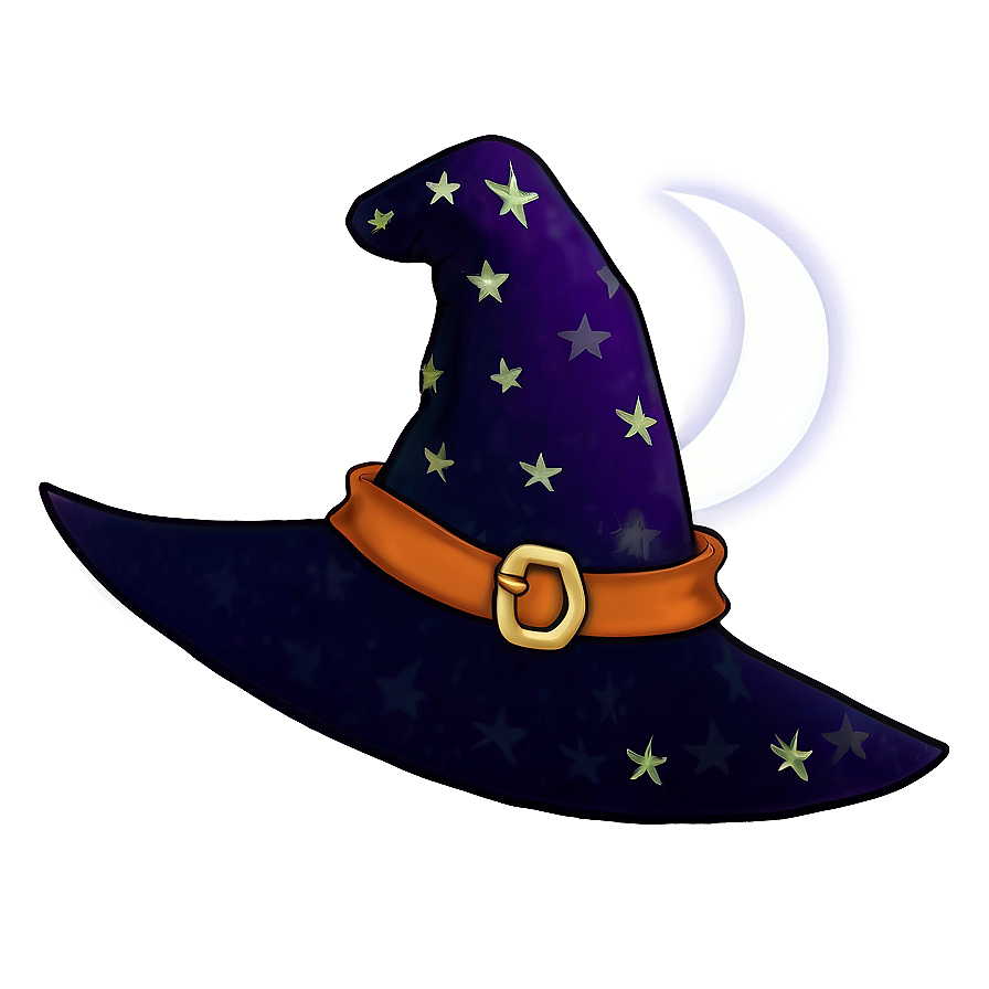 Witch Hat With Stars And Moon Png Dyf