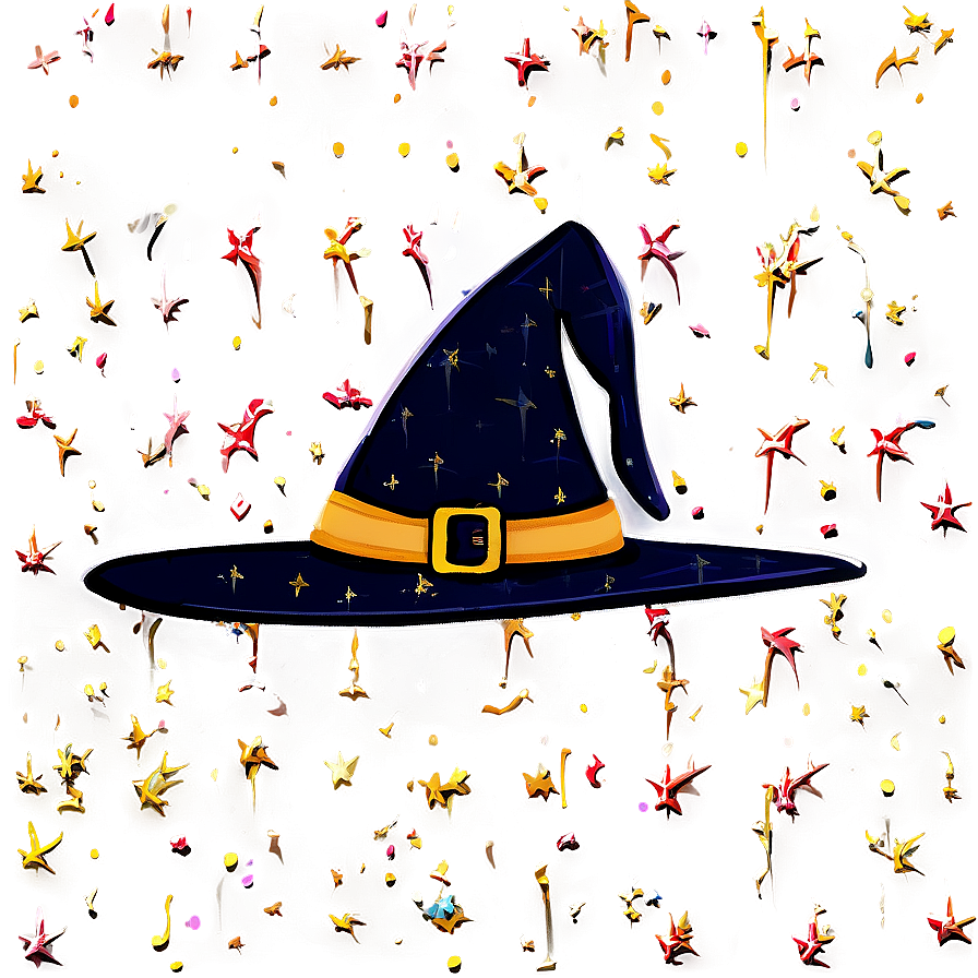 Witch Hat With Stars Png 33